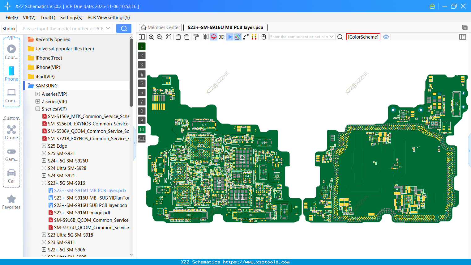 S23+-SM-S916U MB PCB Layer